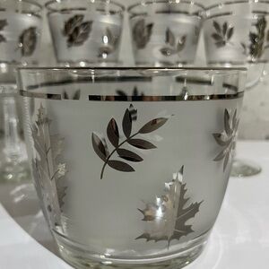 Silver Leaf Glassware Set